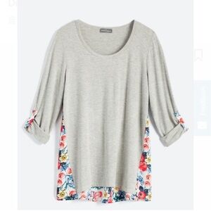 Market & Spruce Dido Mixed Print Knit Top